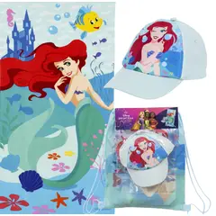 MASHINI - Toalla De Playa Infantil Con Bolso 70x140 + Jockey Princess Mar