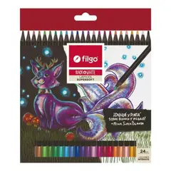 FILGO - Lápices Supersoft Black & White 24 colores
