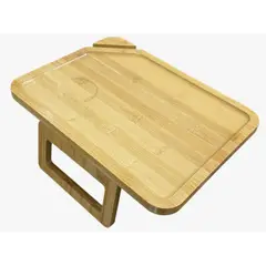 OKAY - Bandeja De Apoyabrazos Plegable De Bambú Para Brazo De Sofá