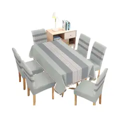 GENERICO - Juego Mantel De Comedor más 6 fundas de silla 09