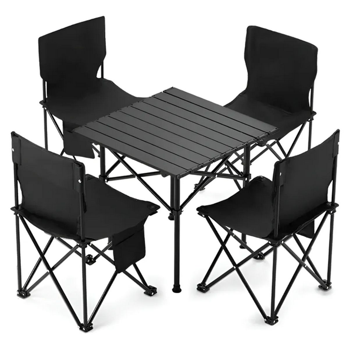 GENERICO - Juego De Mesa Con 4 Sillas Camping 95x55x50