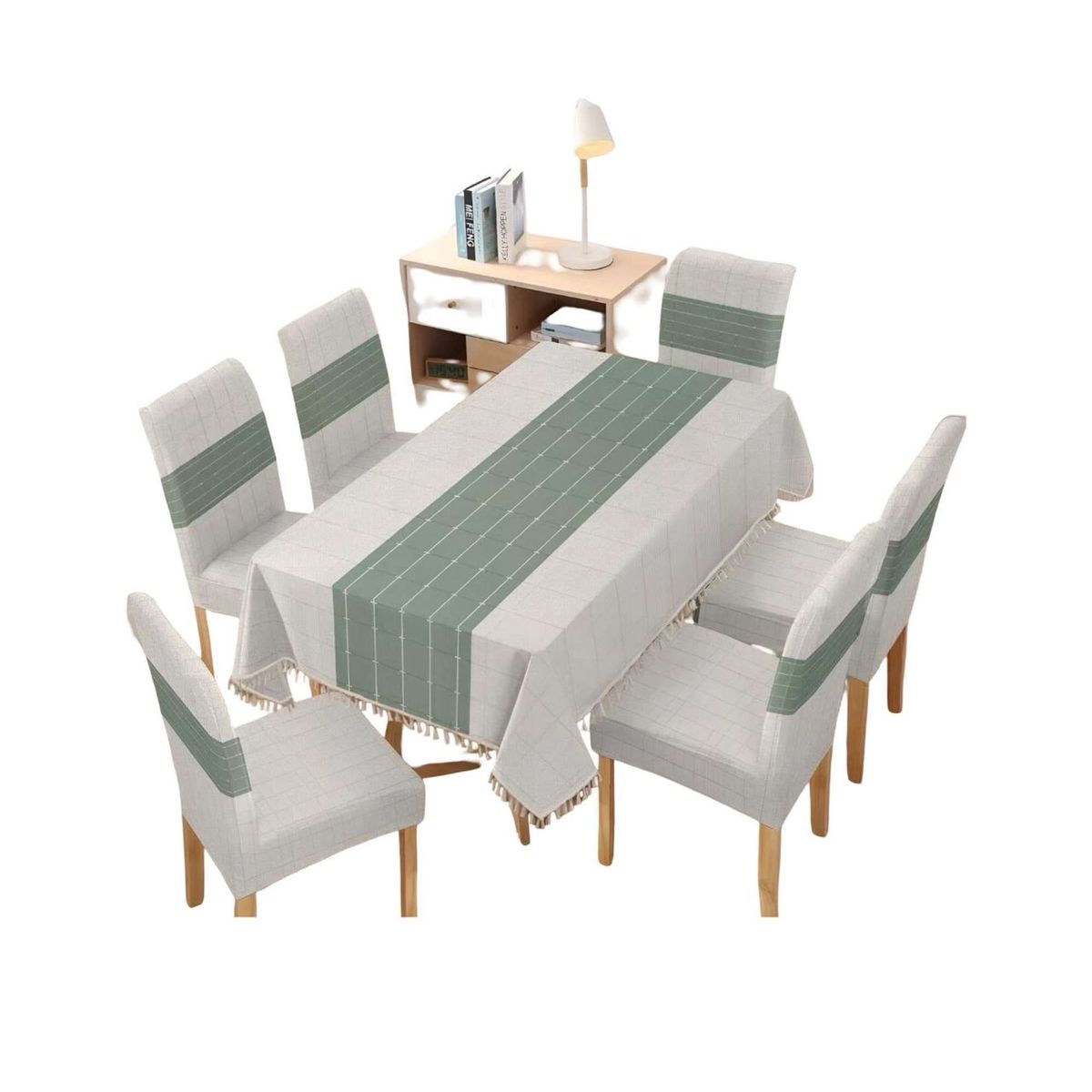 GENERICO - Set Mantel De Comedor más 6 fundas de silla f1