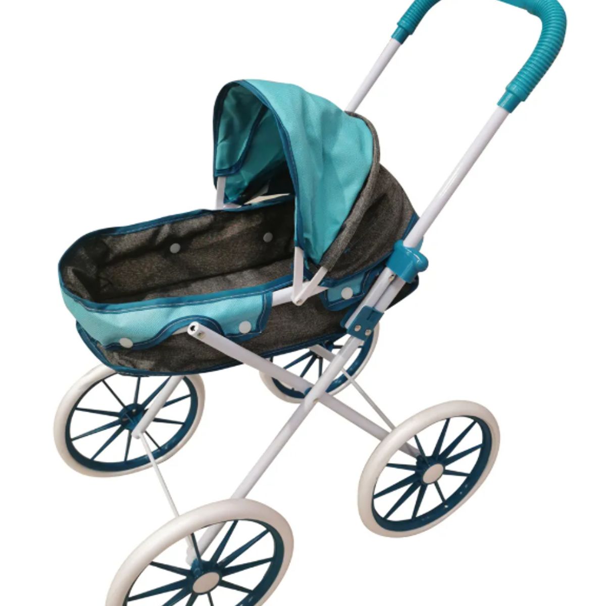 GENERICO - Coche Para Muñecas Estructura De Hierro Y Ruedas Grandes Turquesa