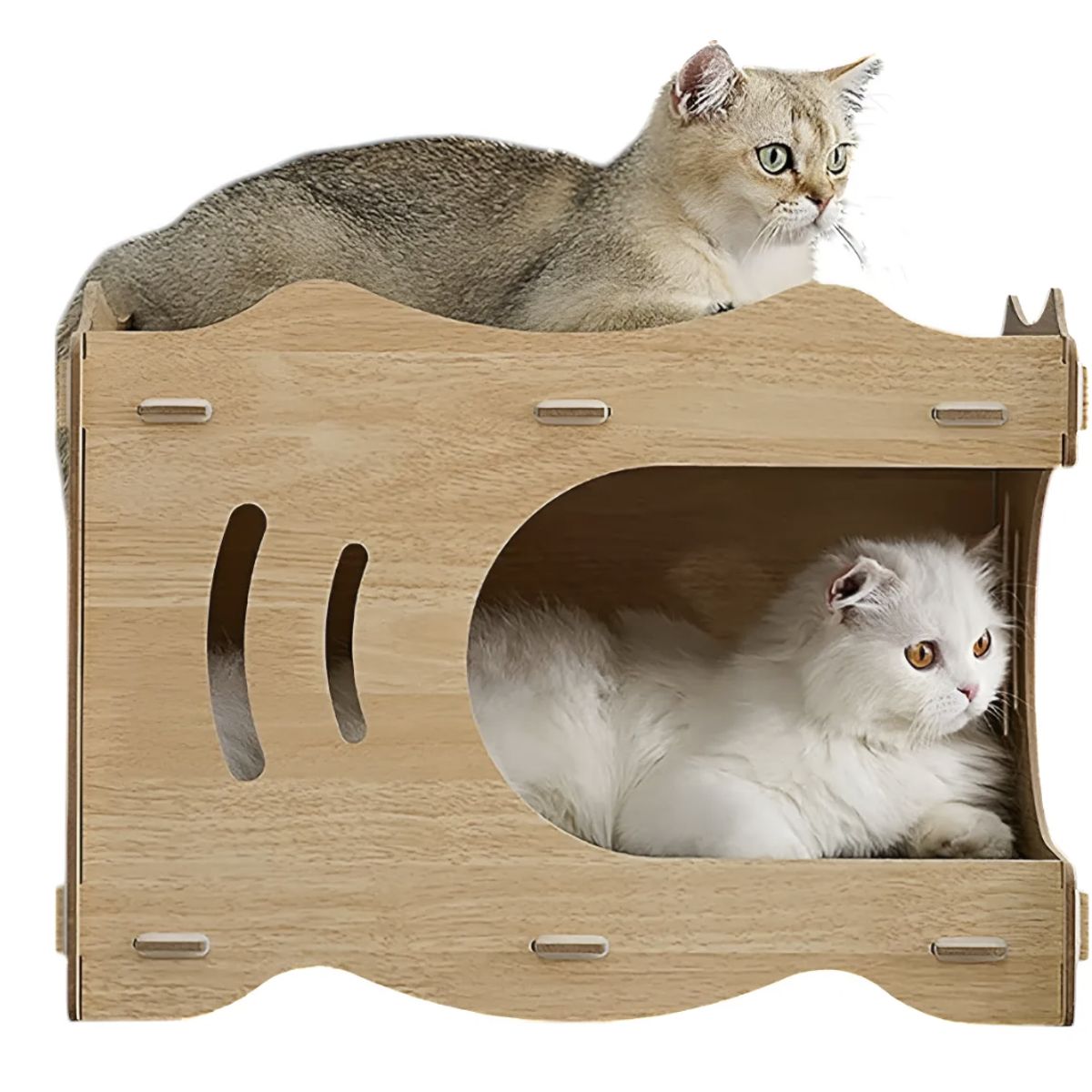 OKAY - Rascador Estilo Casa Cueva Para Gatos Con Doble Rascador