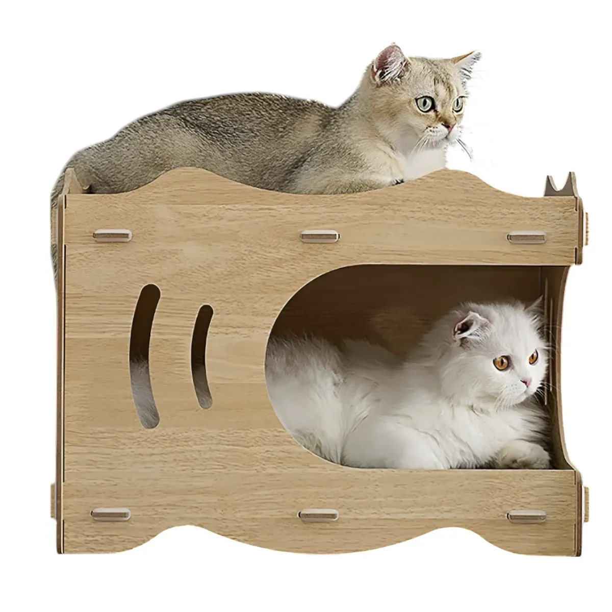 OKAY - Rascador Estilo Casa Cueva Para Gatos Con Doble Rascador