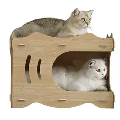 OKAY - Rascador Estilo Casa Cueva Para Gatos Con Doble Rascador