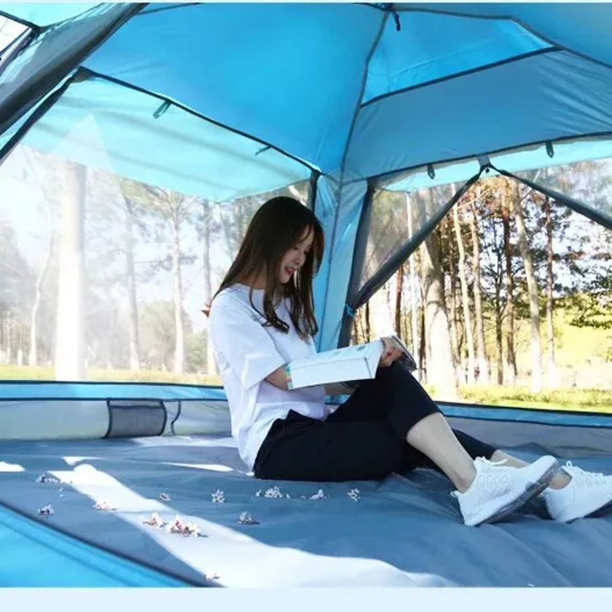 GENERICO - Carpa Armado Automático Tienda De Campaña 3-4 Personas Color Azul Cielo