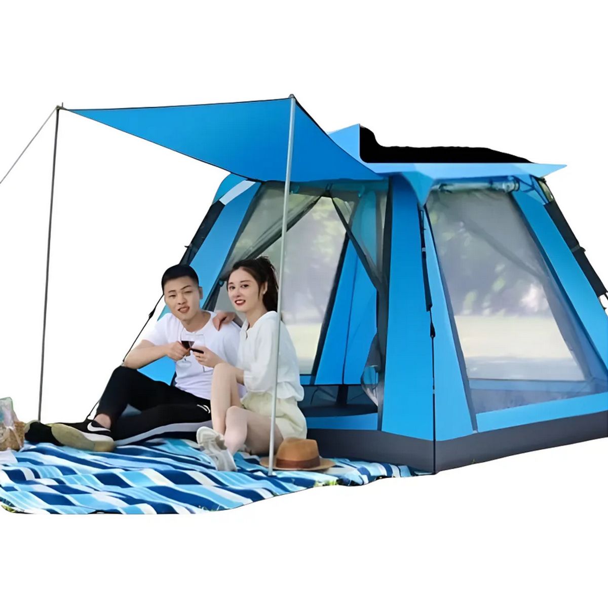 GENERICO - Carpa Grande Resistente Y Fácil De Armar