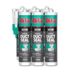 AKFIX - Pack 6 Sellador Hojalateria Ac590 Silicona 300ml