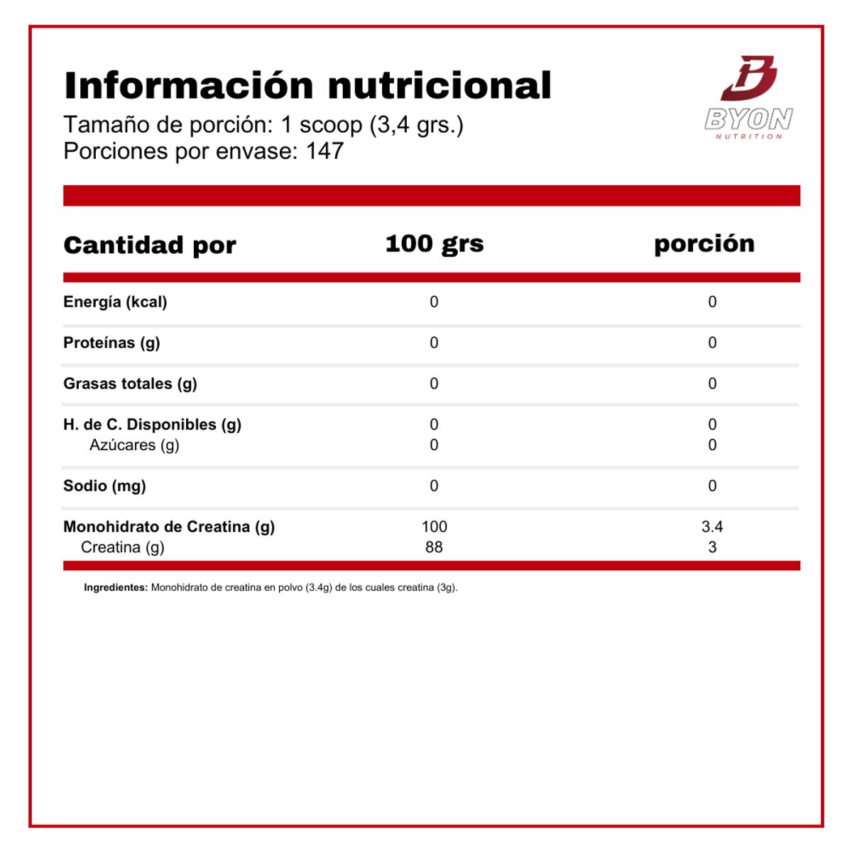 MYPROTEIN - Creatina Monohidratada 500 grs MyProtein