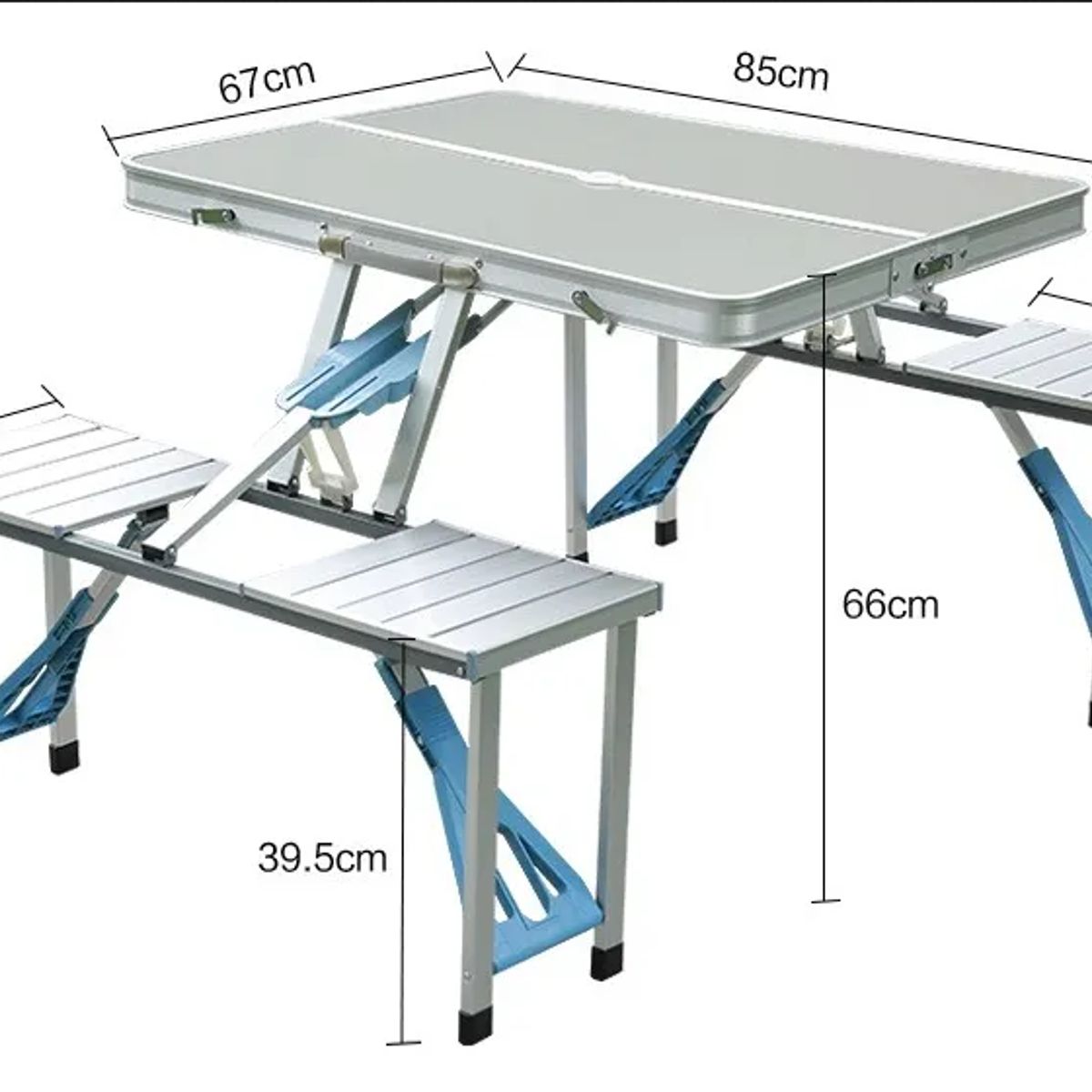 GENERICO - Mesa Plegable Mesa De Jardín Mesa Combinada Y Silla