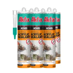 AKFIX - Pack 6un Sellador Acrílico AC605 Blanco