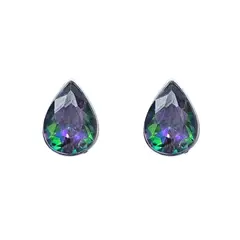 JOYAS LANDEROS - Aros Cristal Gota Plata 925