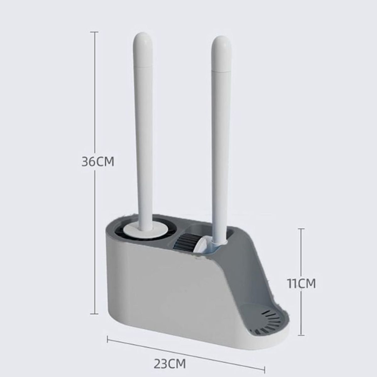 CRUSEC - Kit De 2 Cepillo De Limpieza Para Inodoro Con Soporte