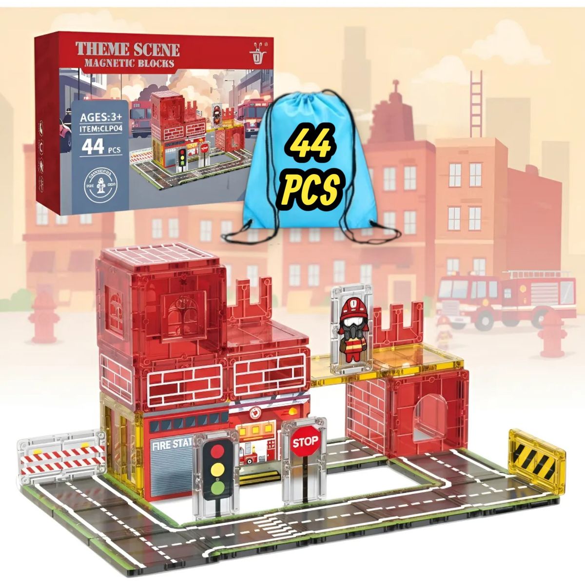 GENERICO - Juguete Didactico Bloques Magneticos Ninas Ninos Bebe Construccion Figuras Geometricas Sensorial 44