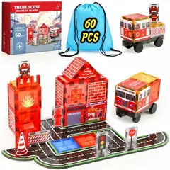 GENERICO - Juguete Didactico Bloques Magneticos Ninas Ninos Bebe Construccion Figuras Geometricas Sensorial 60