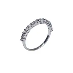 JOYAS LANDEROS - Anillo Cintillo 15 circones Plata 925