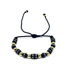 GENERICO - PULSERA BLACK DELUXE ORO LAMINADO 18K