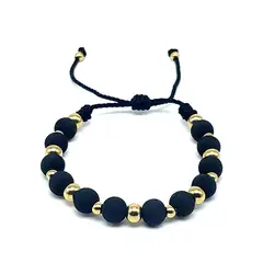 GENERICO - PULSERA TOTAL BLACK ORO LAMINADO 18K
