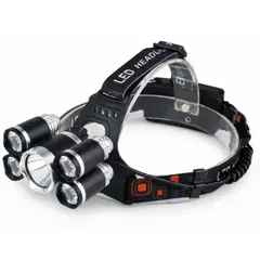 TECNOLAB - Linterna Cintillo Led 5 Focos Recargable TL143