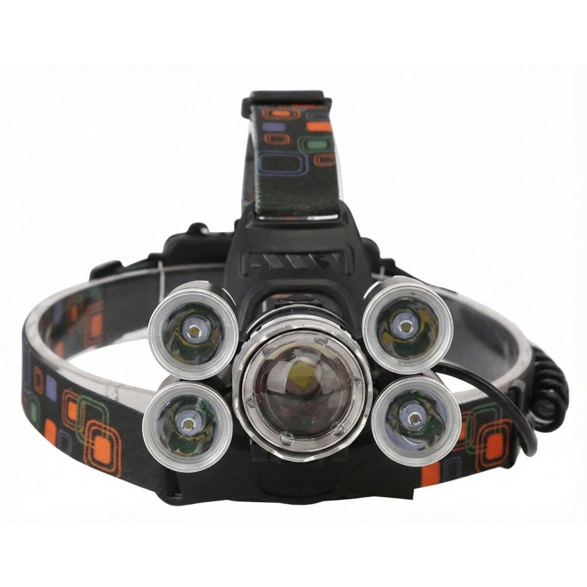 TECNOLAB - Linterna Cintillo Led Tecnolab 5 Focos Recargable TL143