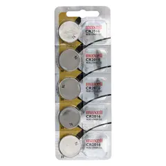 MAXELL - Pack 5 Pilas CR 2016 3v Tipo Botón Holograma