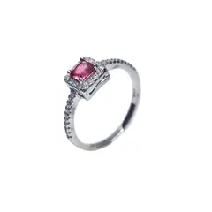 JOYAS LANDEROS - Anillo Cuadrado Cintillo Plata 925