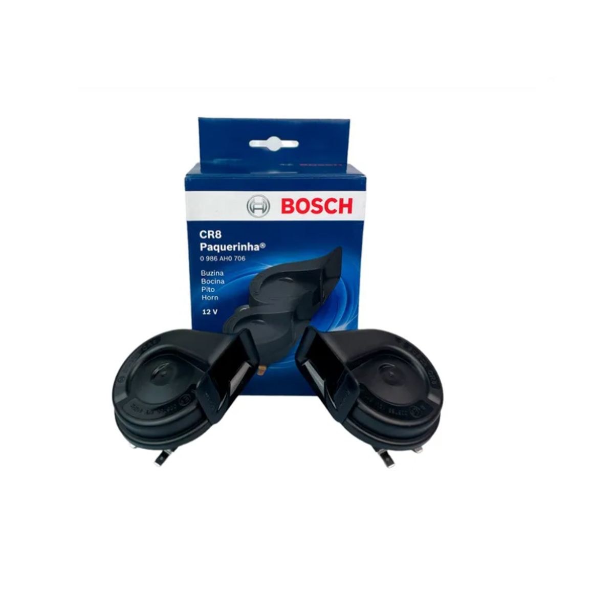 BOSCH - Bocina Caracol DOBLE 12volt Bosch 80w Auto-moto 105/ 18