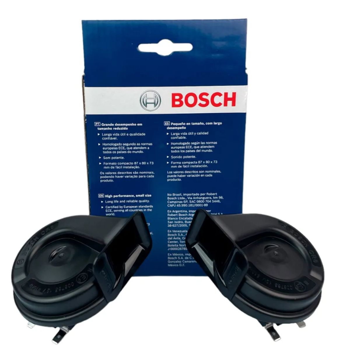 BOSCH - Bocina Caracol DOBLE 12volt Bosch 80w Auto-moto 105/ 18
