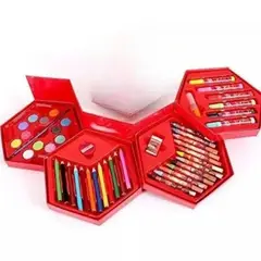 GENERICO - Set De Arte Para Colorear 46 Piezas Para Niños Y Niñas - ROJO