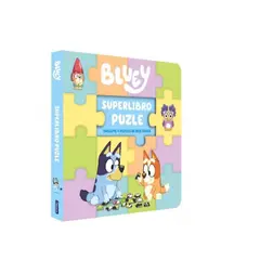 BEASCOA - BLUEY LIBRO JUGUETE SUPERLIBRO PUZZLE 4 PUZLES DE DOS CARAS