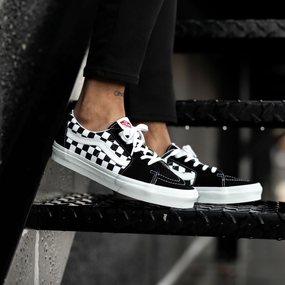 VANS - Sk8-Low Zapatilla Urbana Hombre Cuero Negro Vans