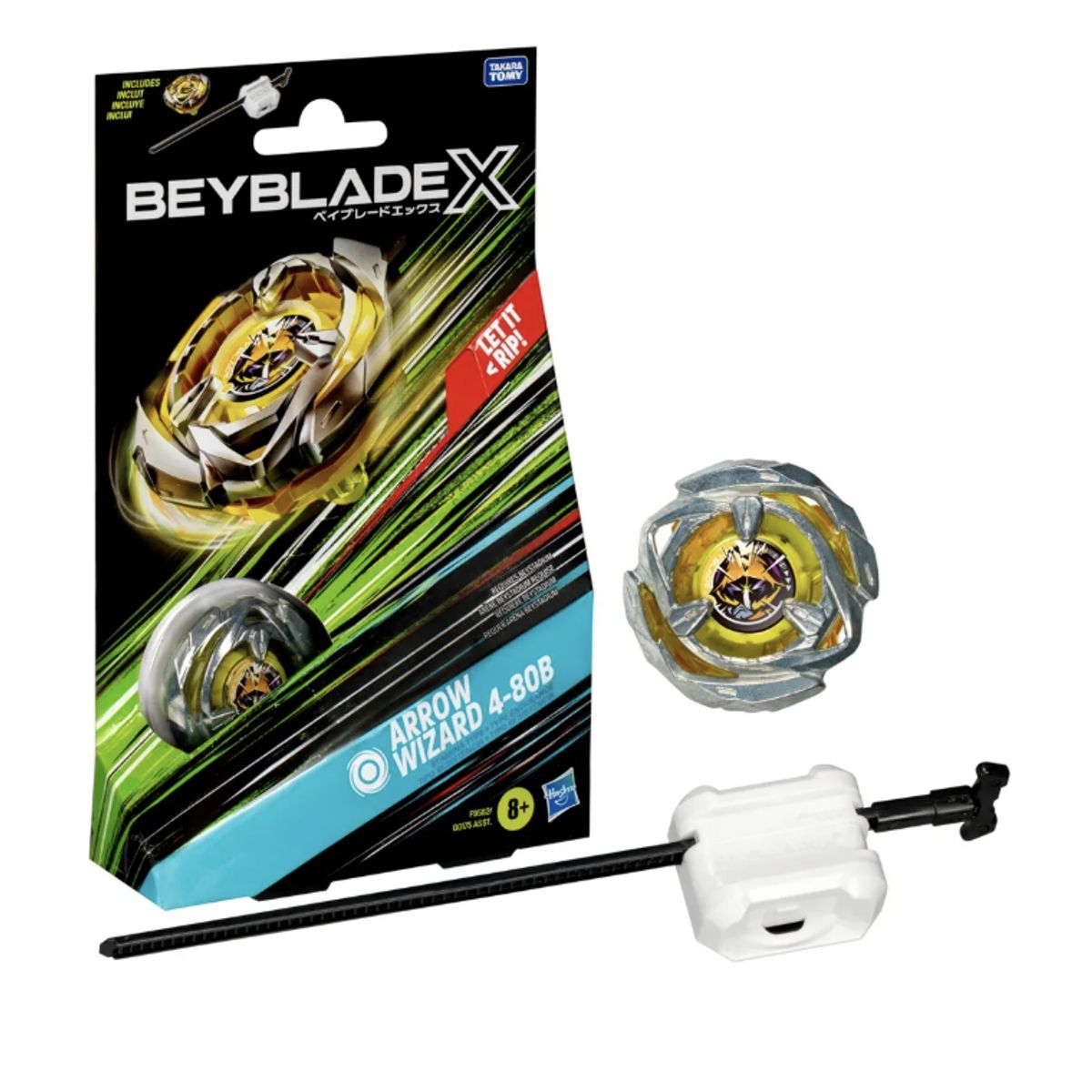 BEYBLADE - Trompo Beyblade X Kit Inicial Arrow Wizard 4-80b Hasbro Takara