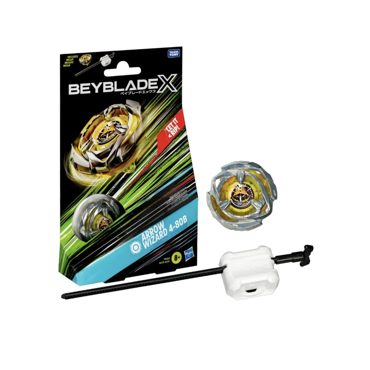 BEYBLADE - Trompo Beyblade X Kit Inicial Arrow Wizard 4-80b Hasbro Takara