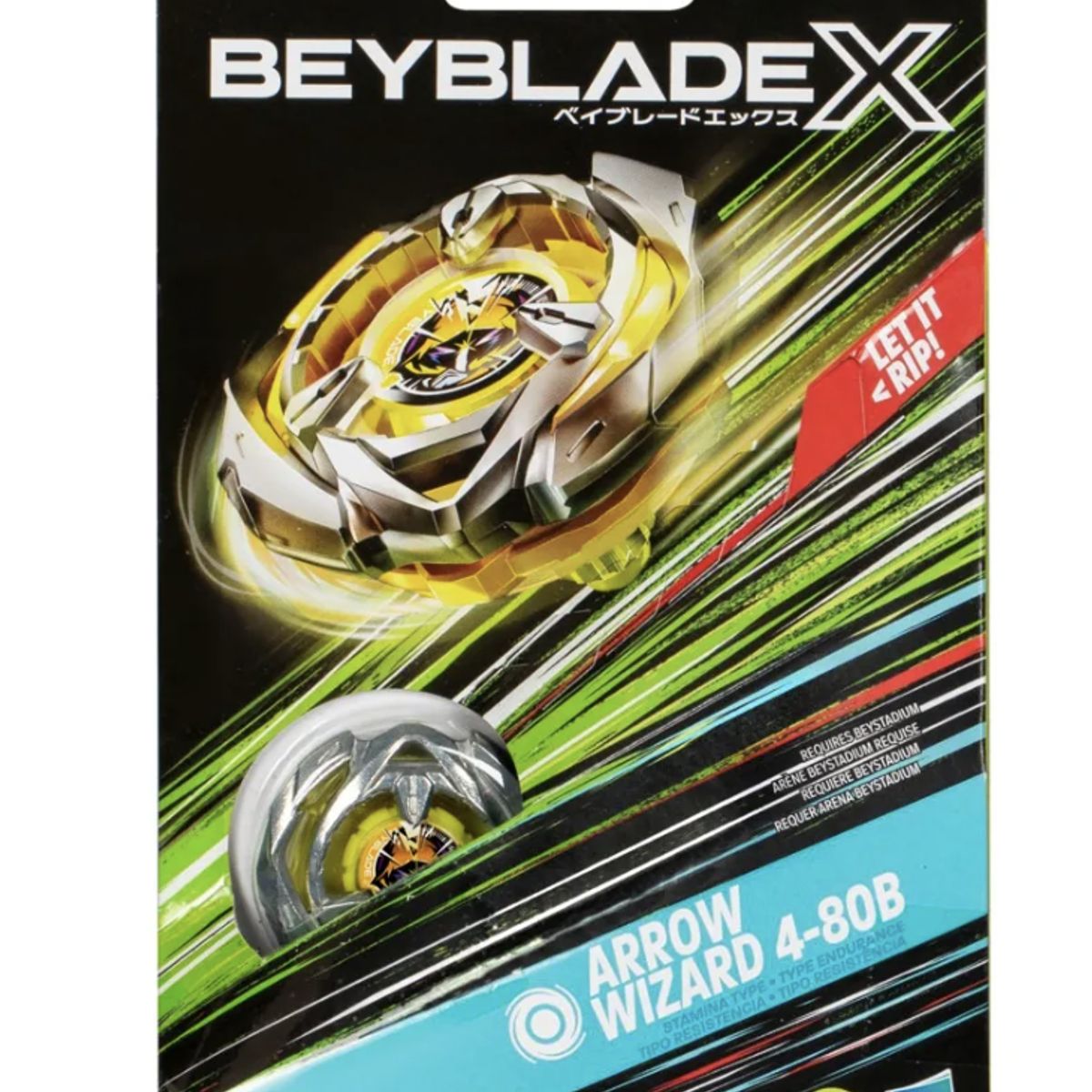 BEYBLADE - Trompo Beyblade X Kit Inicial Arrow Wizard 4-80b Hasbro Takara
