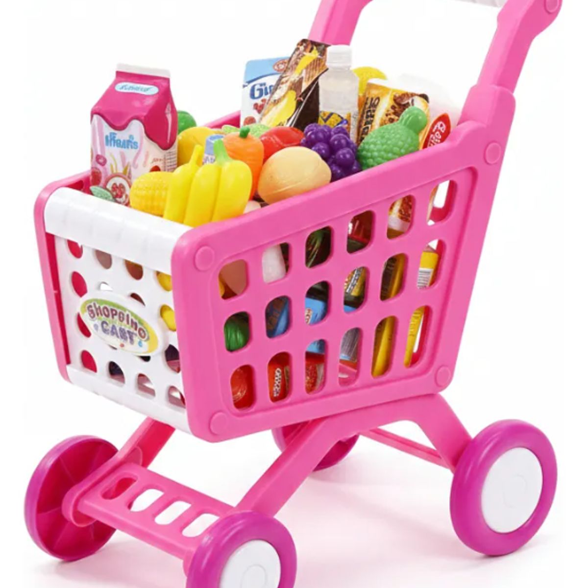 GENERICO - Juguete De Carrito De Supermercado Con 56 Piezas Rosa Chicle