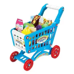 GENERICO - Juguete De Carrito De Supermercado Con 56 Piezas AZUL