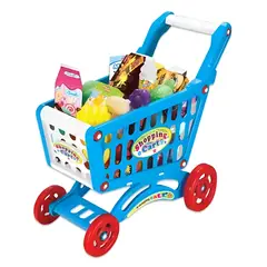 GENERICO - CARRITO DE SUPERMERCADO DE JUGUETE COLOR AZUL