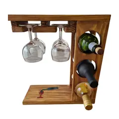 MARFELD MUEBLES - CAVA 3 BOTELLAS DE MADERA CON COPERO-RESINA