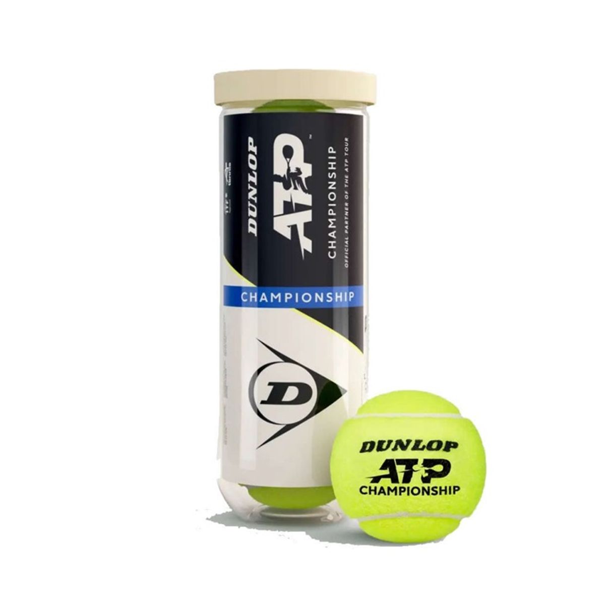 DUNLOP - Tarro de Pelotas de Tenis Dunlop ATP Championship X3
