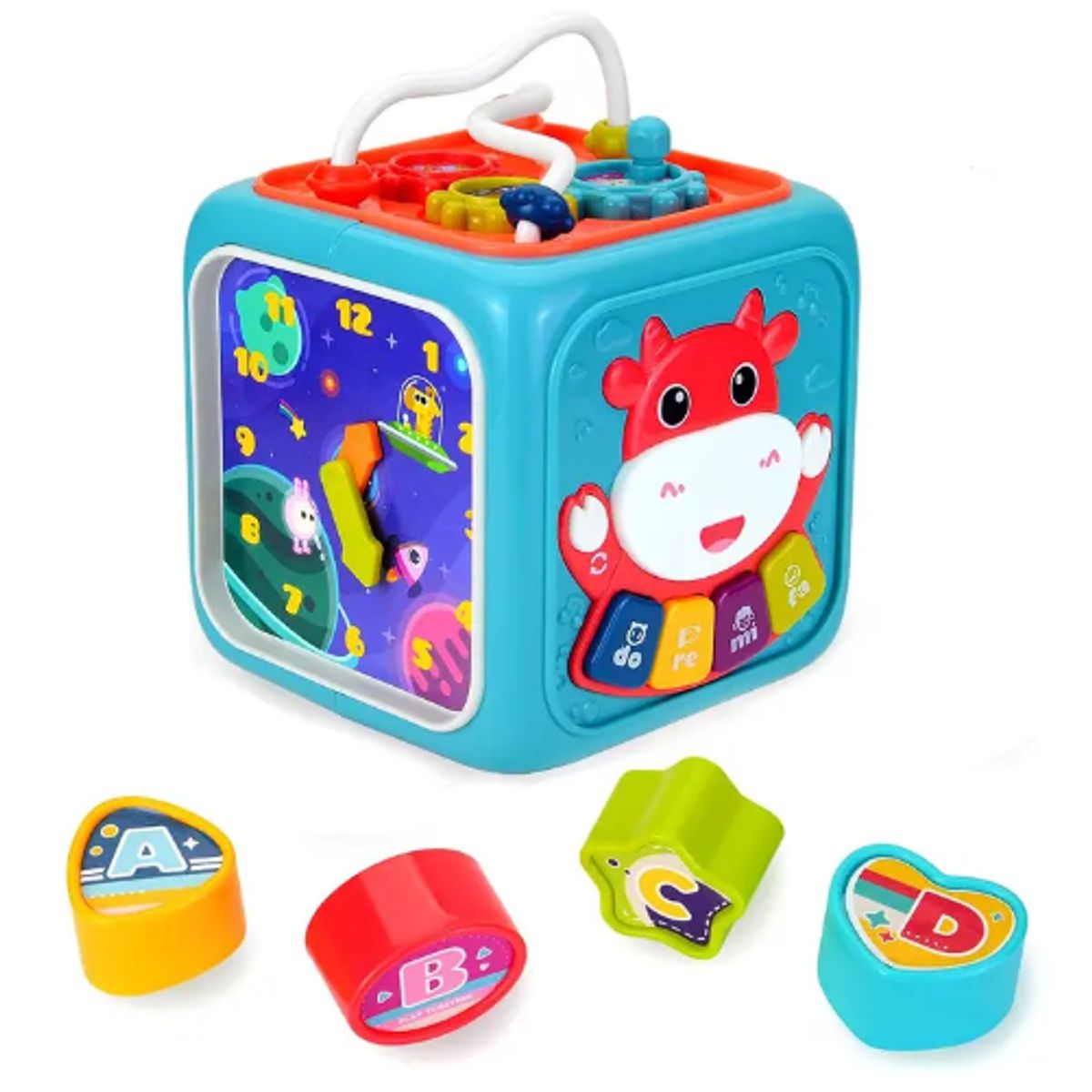 GENERICO - Cubo Multiactividades Para Bebés Con Luz Y Sonido Educativo