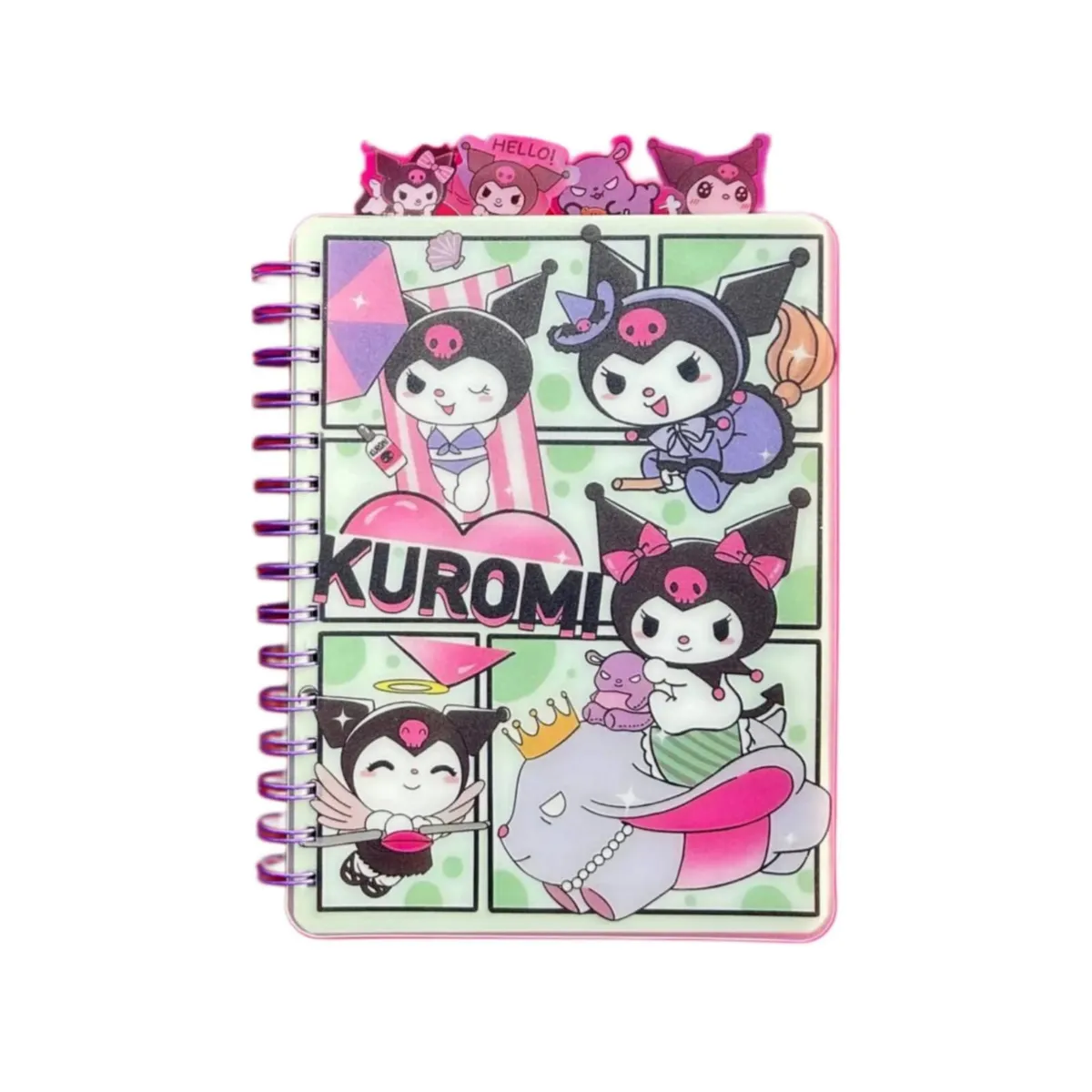 GENERICO - Libreta Kawaii  Holografica Con Separadores