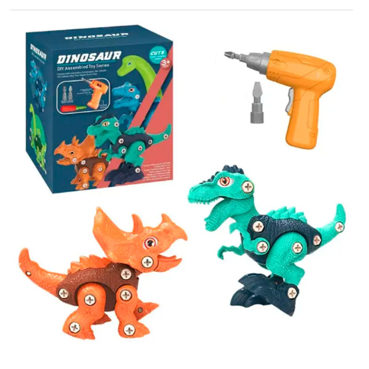 GENERICO - Juguete Didáctico 2 Dinosaurios Armables Juguete Niños