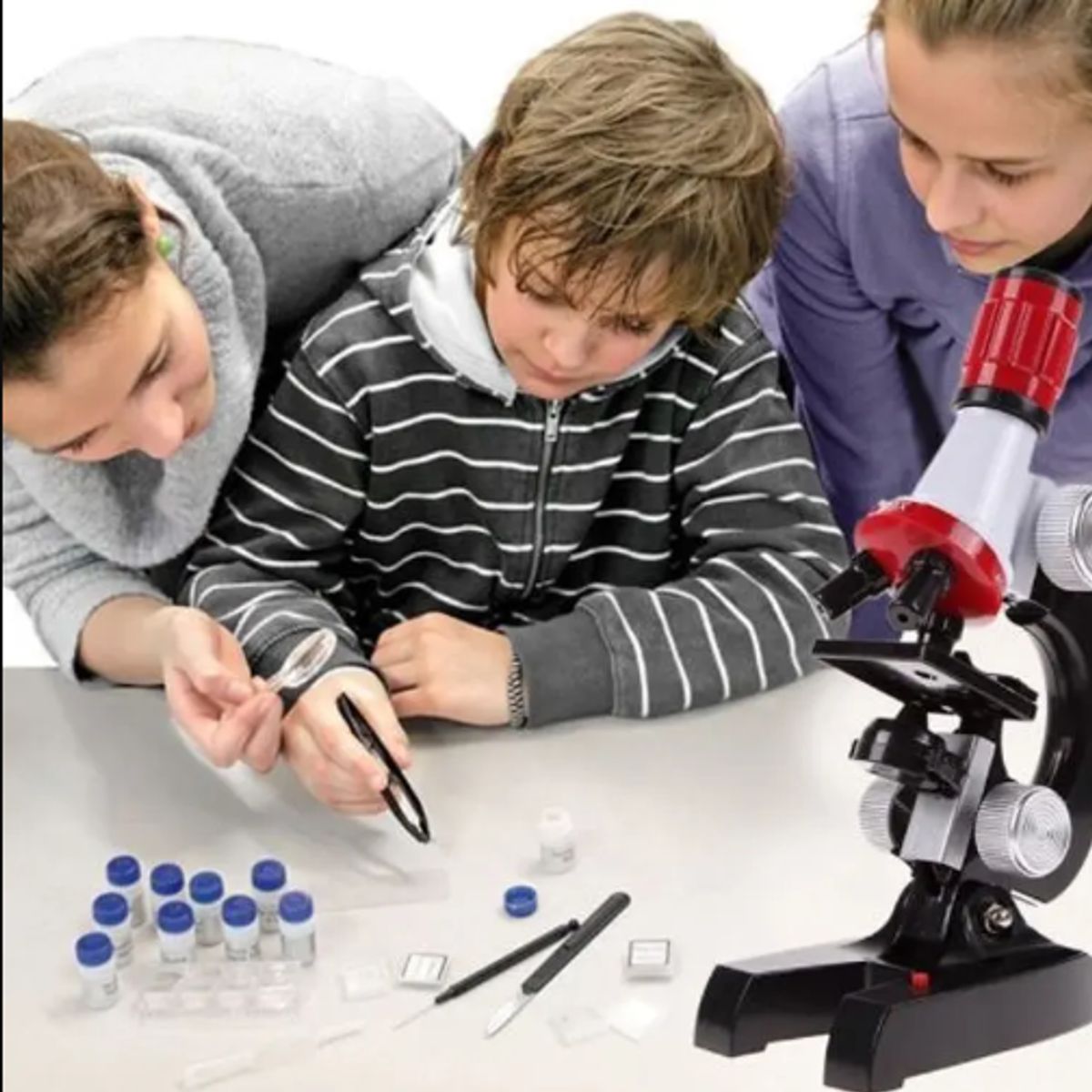 GENERICO - Kit De Ciencia Para Niños Microscopio Juguete Educativo