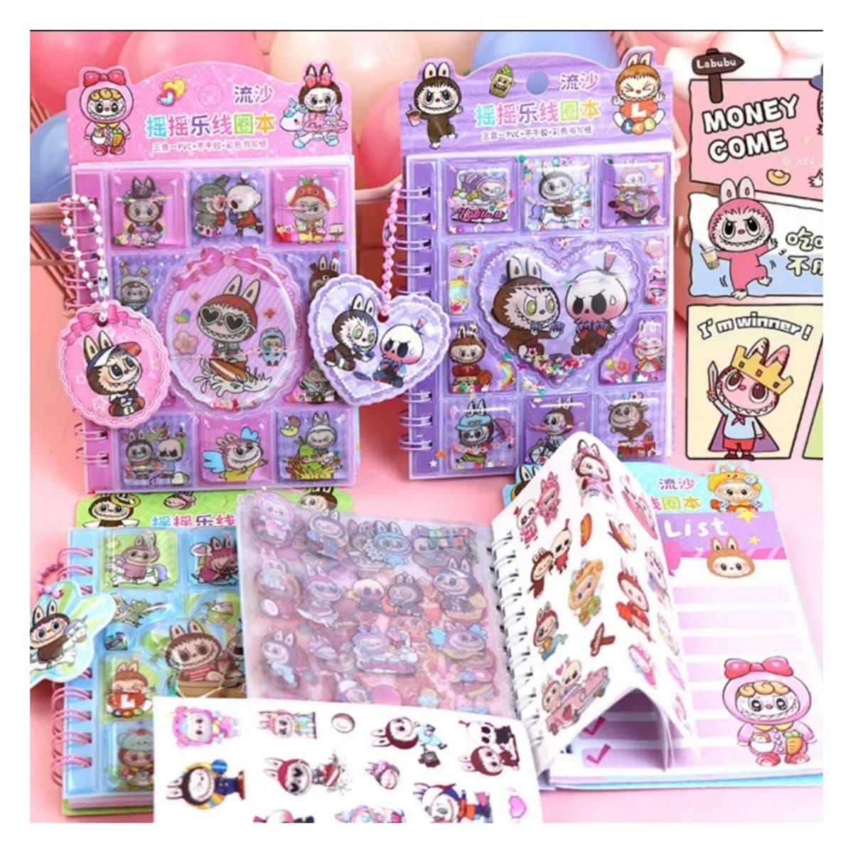 GENERICO - Libreta Kawaii  Con Stickers Libreta Sensorial Bubu