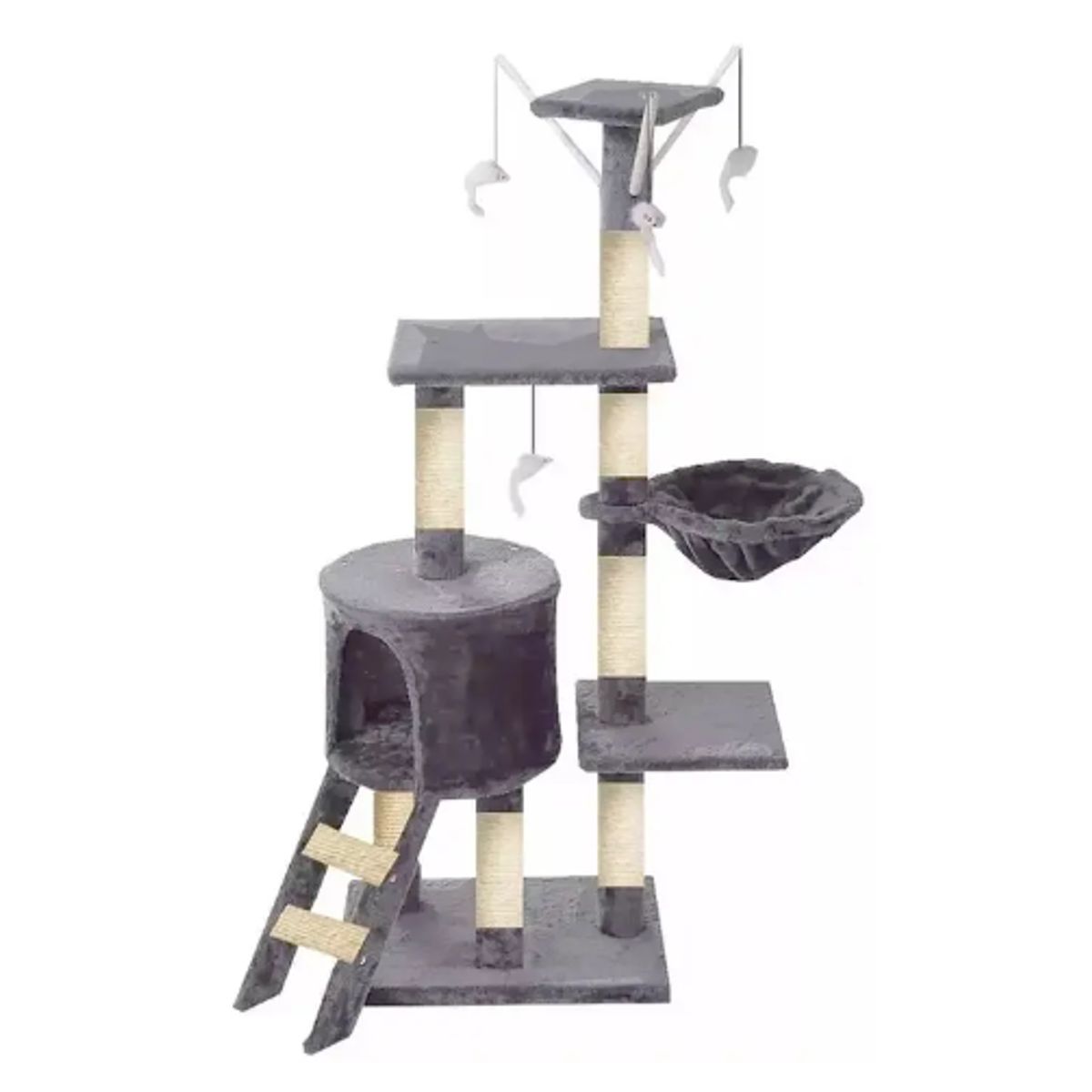 GENERICO - Rascador Tipo Árbol Para Gatos - 5 Niveles Interactivo