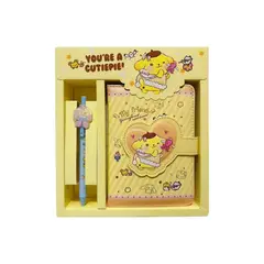 GENERICO - Set Agenda Libreta Kawaii Con Lapiz Color Amarillo