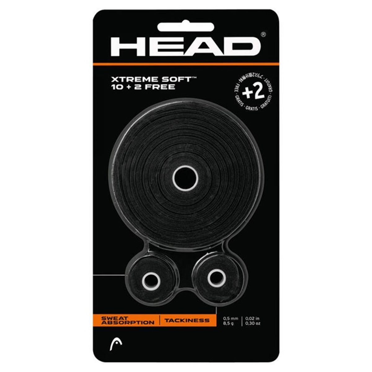 HEAD - Overgrip Head Xtreme Soft Negro X12 Tenis Padel