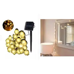 THIS IS FELIZ NAVIDAD - Luces Solares Rosas Led 6m Guirnalda Luces