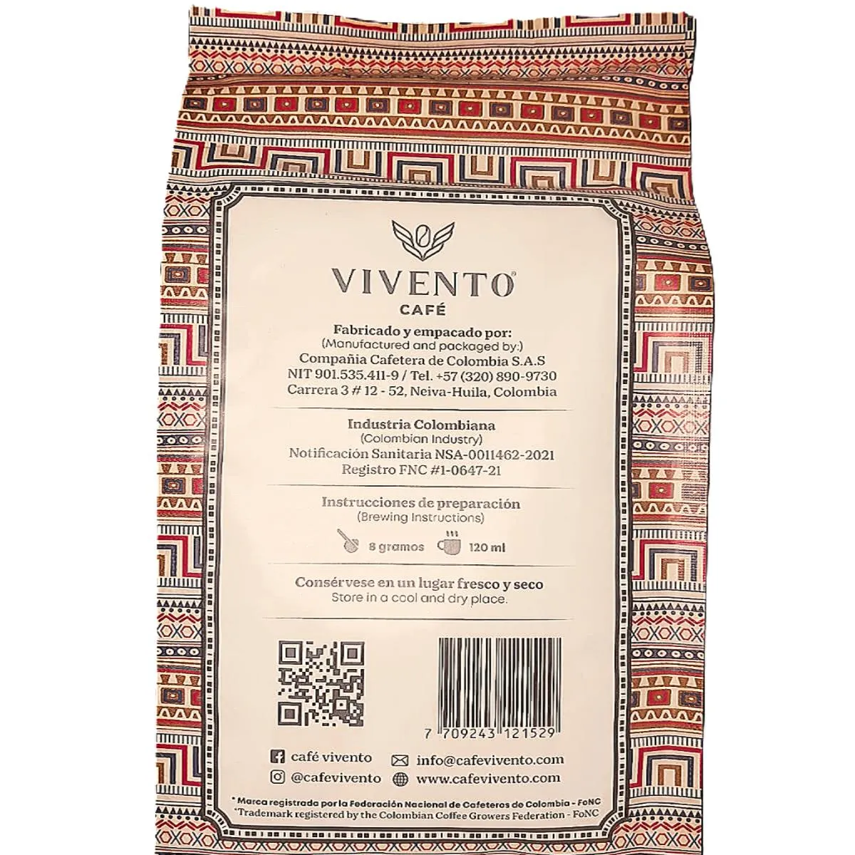 GENERICO - Café Molido Colombiano Linea Tradicional Vivento